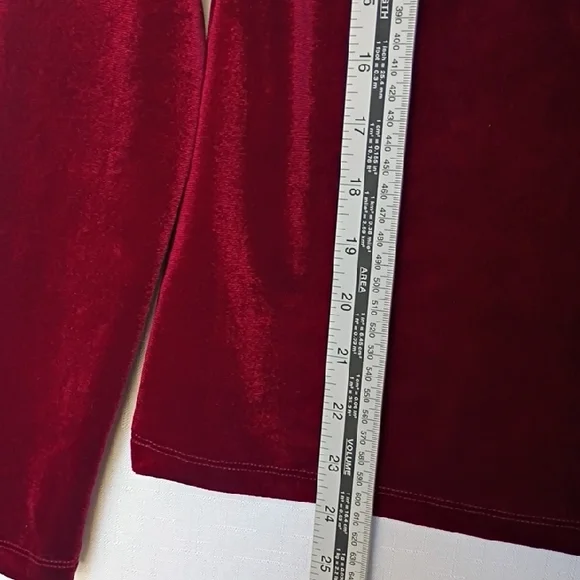MARELLA Deep Red Velvet Long Sleeve Top Size M - Picture 7 of 7